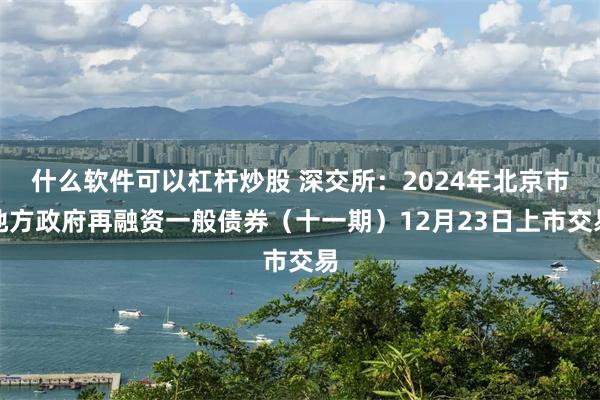 什么软件可以杠杆炒股 深交所：2024年北京市地方政府再融资一般债券（十一期）12月23日上市交易