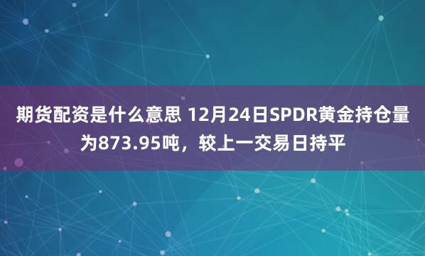 期货配资是什么意思 12月24日SPDR黄金持仓量为873.95吨，较上一交易日持平